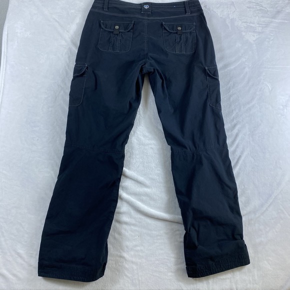 Kuhl Convertible Hiking Pants Women 12 Black Cargo Cotton Nylon Blend - Picture 3 of 13